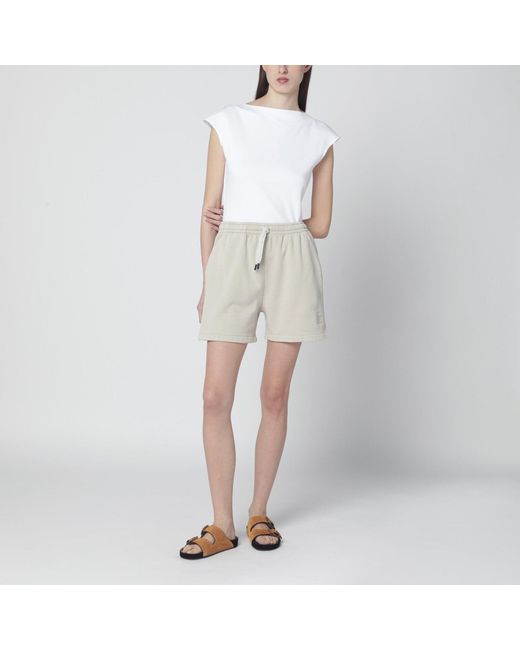 Isabel Marant Natural Sand-Coloured Sporty Shorts