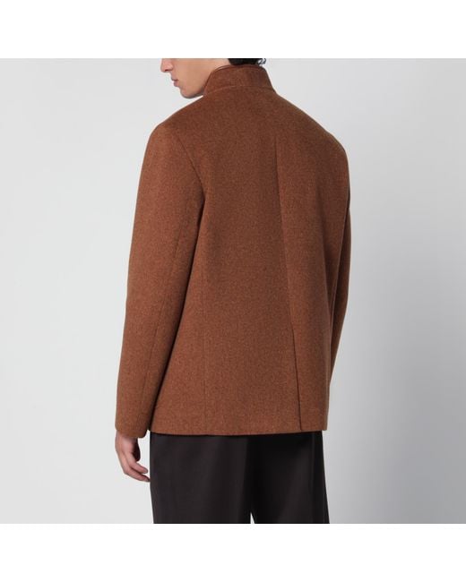 Loro Piana Brown Spagna Iris Bronze Cashmere Jacket for men