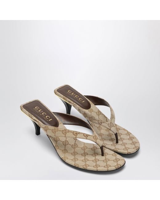 Gucci Metallic Vittoria Flip-Flops