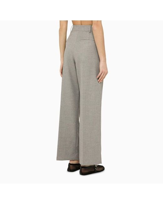 By Malene Birger Gray Cymbaria Wide Trousers