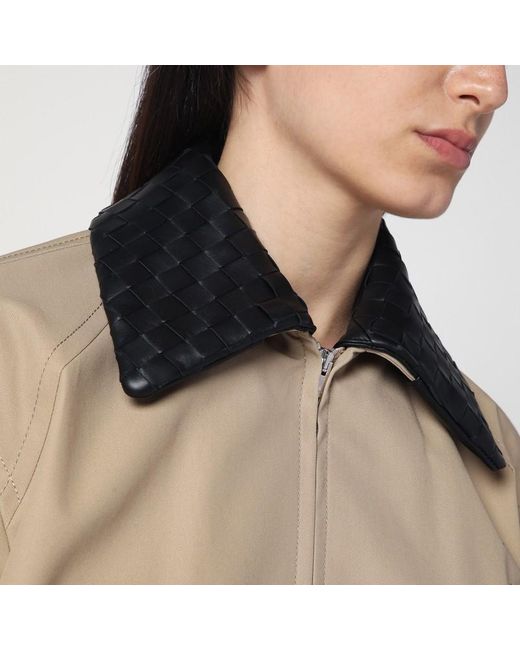Veste Avec Col En Motif Entrelacé Bottega Veneta en coloris Blue