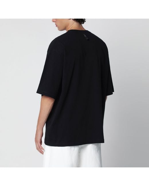 Jacquemus Black Cotton-Blend Logo T-Shirt for men