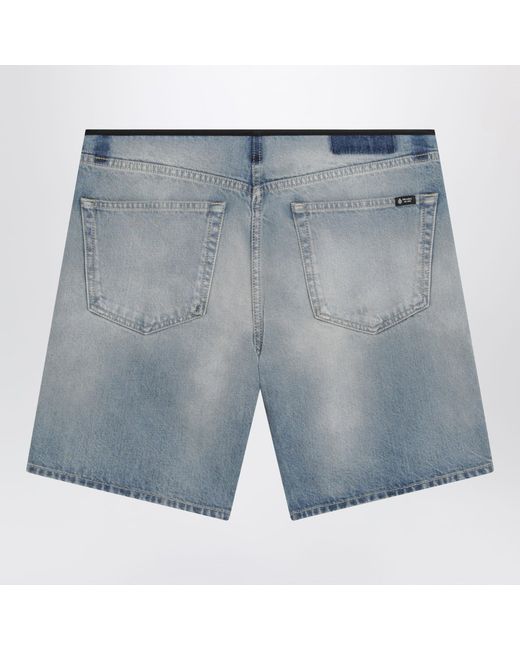 Prada Blue Shorts With A Washed Effect