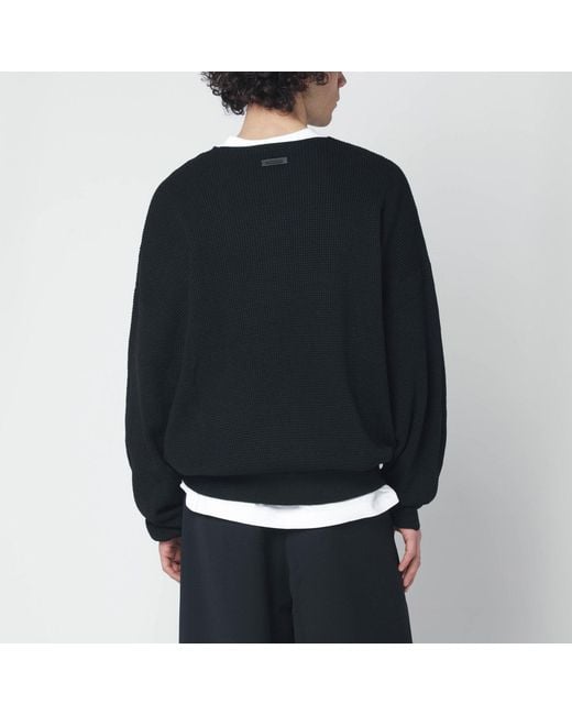 Fear Of God Black Waffle-knit Sweatshirt for men