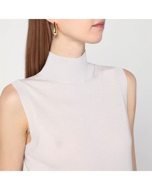 Max Mara Purple Turtleneck Vest