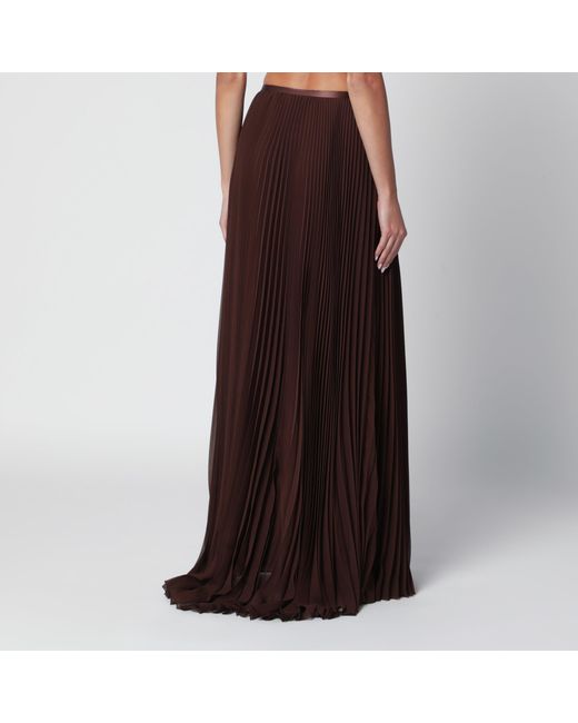 Valentino Brown Long Skirt