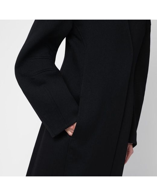 Manteau Croisé Noir En Laine Vierge Jil Sander en coloris Black
