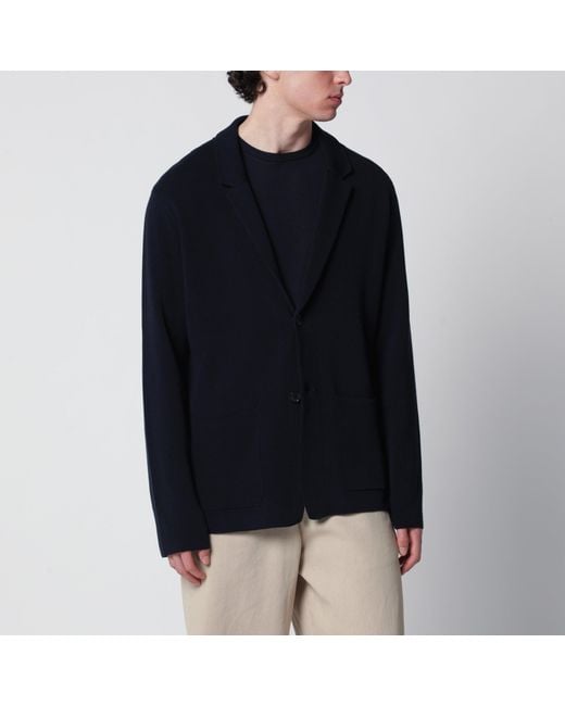 Roberto Collina Black Cotton Cardigan Jacket for men