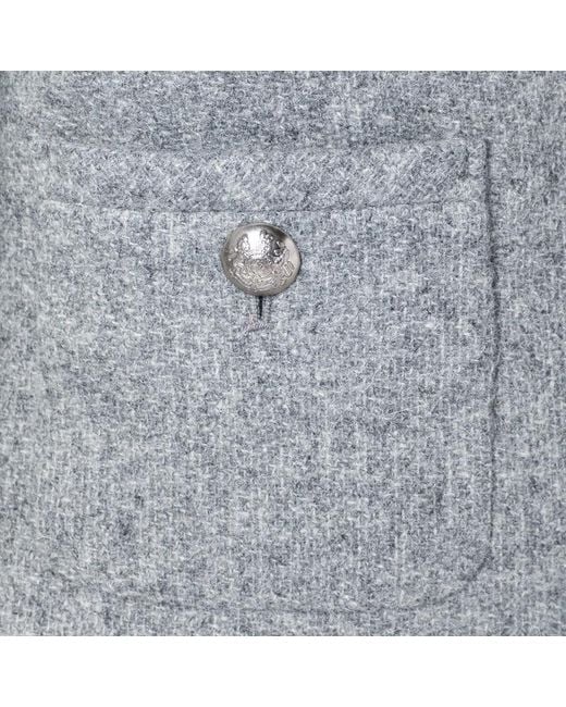 Giacca grigia mélange in tweed di DUNST in Gray