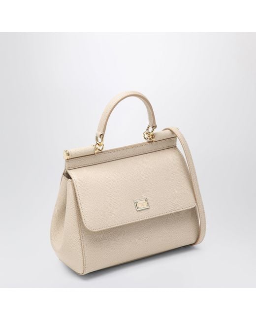 Dolce & Gabbana Natural Medium Sicily Handbag