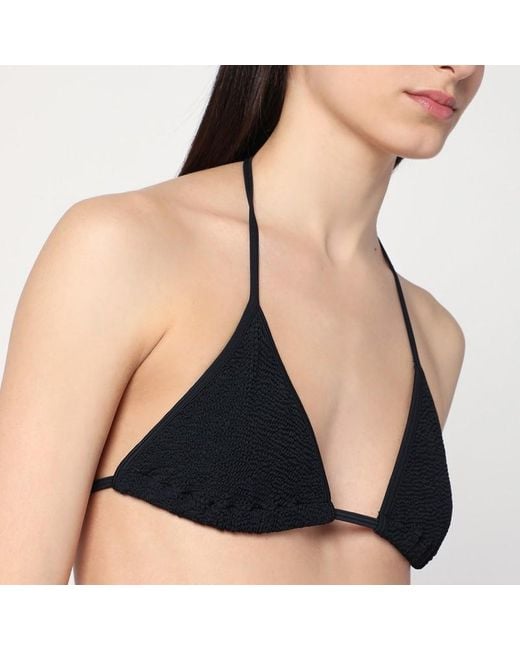 Hunza G Black Gina Triangle Bikini Set
