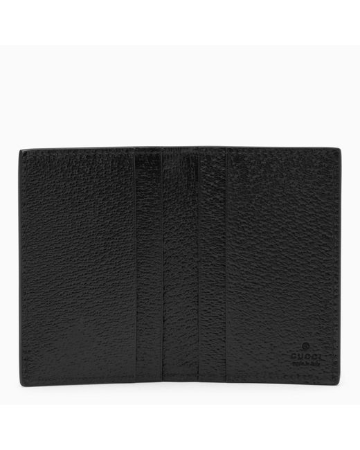Gucci Black Leather Card Holder for men