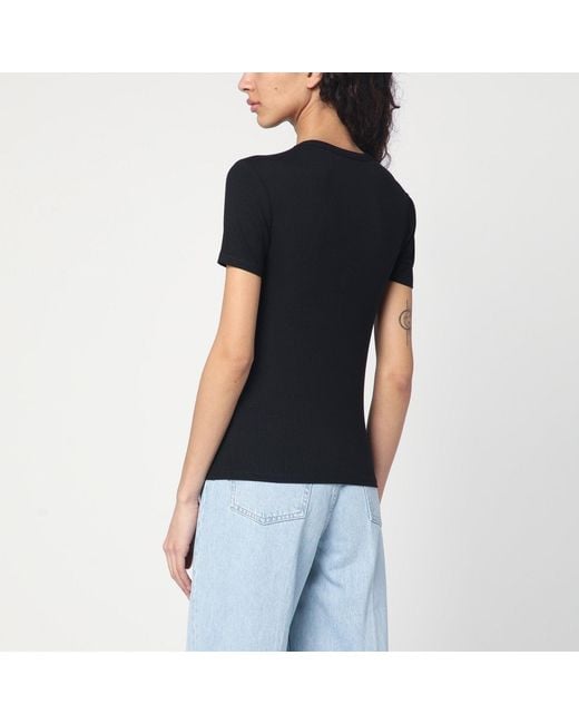 Calvin Klein Black Ribbed T-Shirt