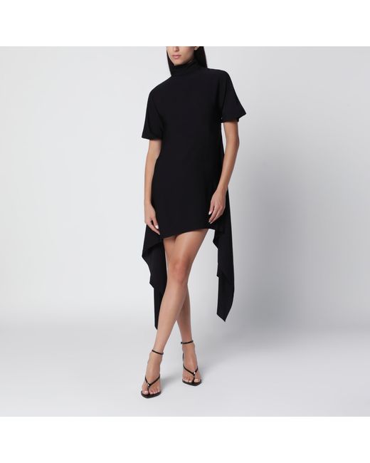 Alaïa Black Mock-Neck Mini Dress