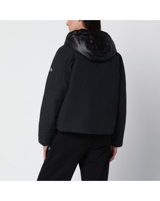 Moose Knuckles Black Hooded Puffer Jacket