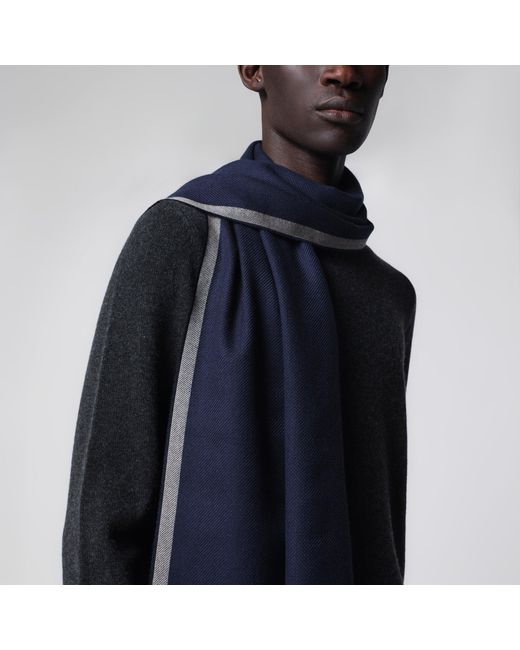Sciarpa di Brunello Cucinelli in Blue da Uomo