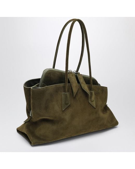 The Attico Green La Passeggiata Medium Khaki Bag