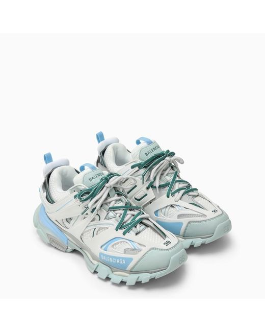 Sneaker track bianca/blu/grigia in mesh e nylon di Balenciaga in Blue