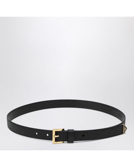 Prada Black Saffiano Leather Belt