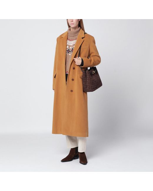 Isabel Marant Brown Camel Wool Blend Coat