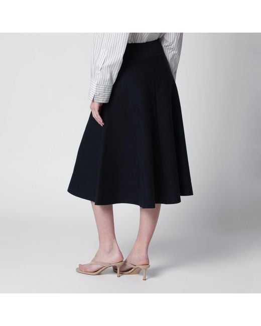Frankie Shop Black Luglio Midi Knit Skirt