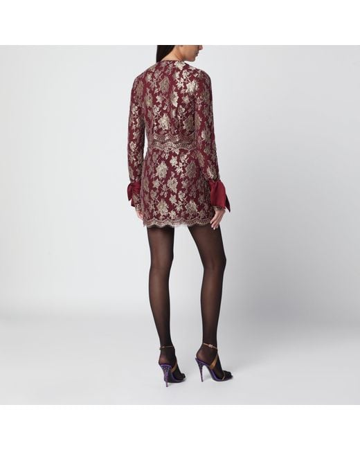 Saint Laurent Red Pepin Mini Dress