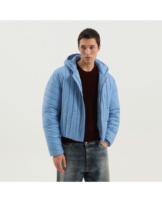 1989 STUDIO Blue Quilted Down Jacket for men