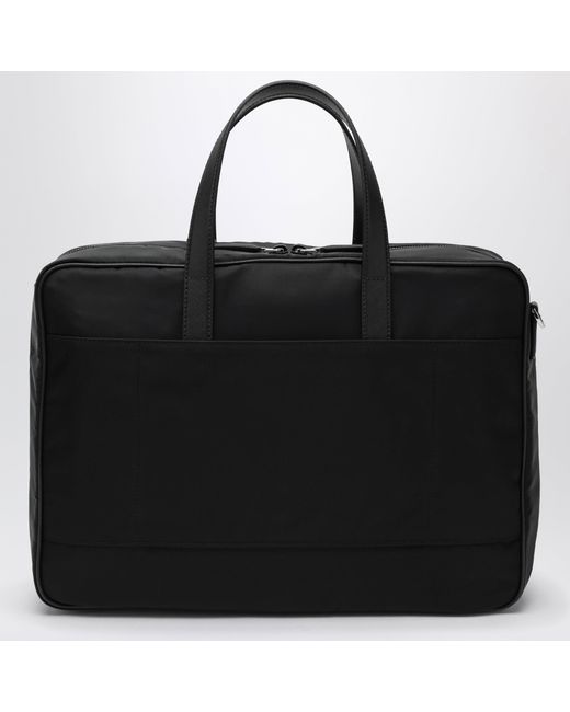Prada Black Re-Nylon And Saffiano Work Bag for men