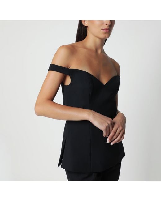 Rohe Black Off-The-Shoulder Top