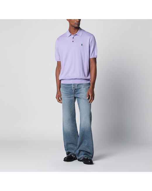 Polo Ralph Lauren Purple Lilac Cotton Polo Shirt for men