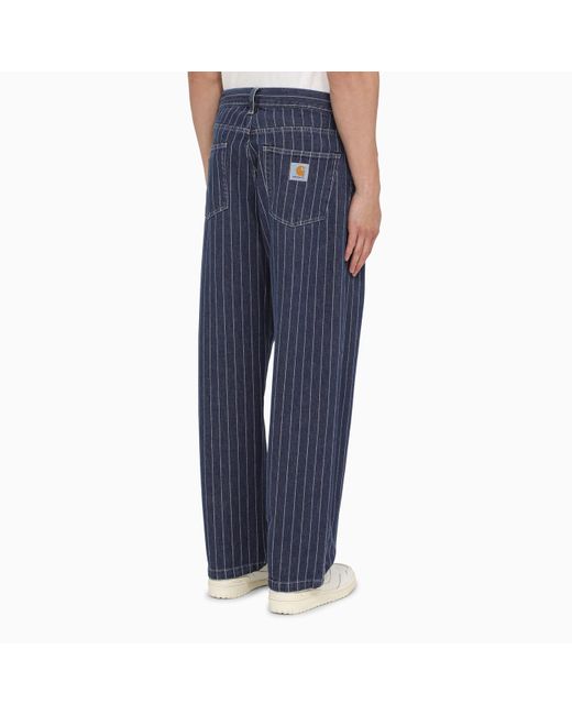 Carhartt Blue Orlean Pant Striped /white Denim for men