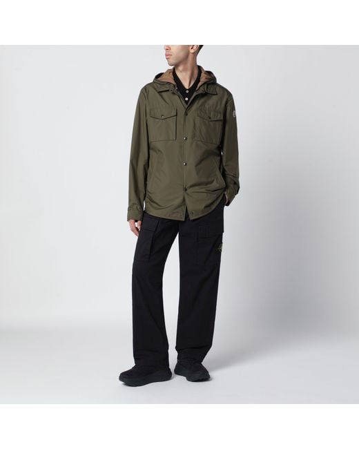 Moncler Green Chirano Shirt Jacket Military for men
