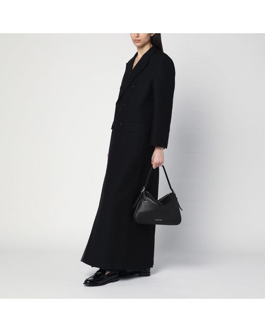 Gucci Black Gg Emblem Medium Shoulder Bag