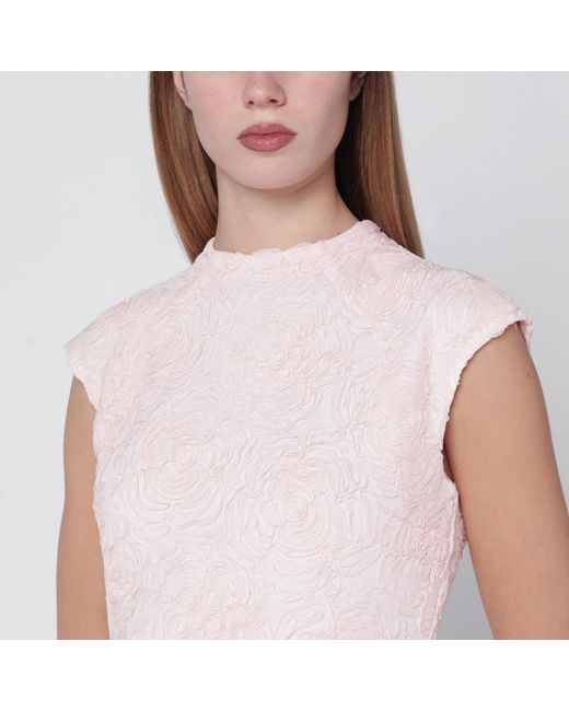 ROTATE BIRGER CHRISTENSEN Pink Embroidered Mesh Mini Dress