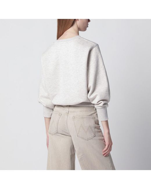 Anine Bing Gray Harry Shrunken La Mélange Sweatshirt