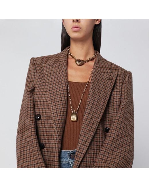 Collana con ciondolo elixir in ottone vintage gold di Chloé in White