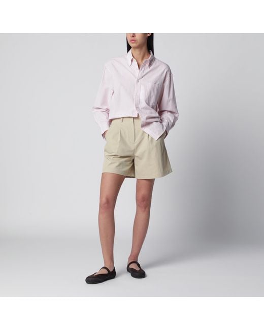 DUNST White Striped Cotton-Blend Shirt