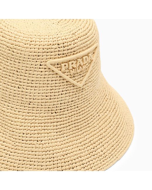 Prada Natural Straw Bucket Hat Lyst UK