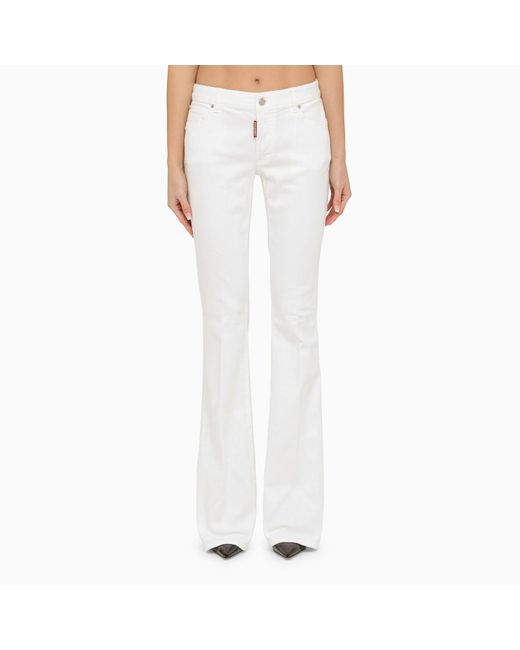 DSquared² White Cotton Trousers