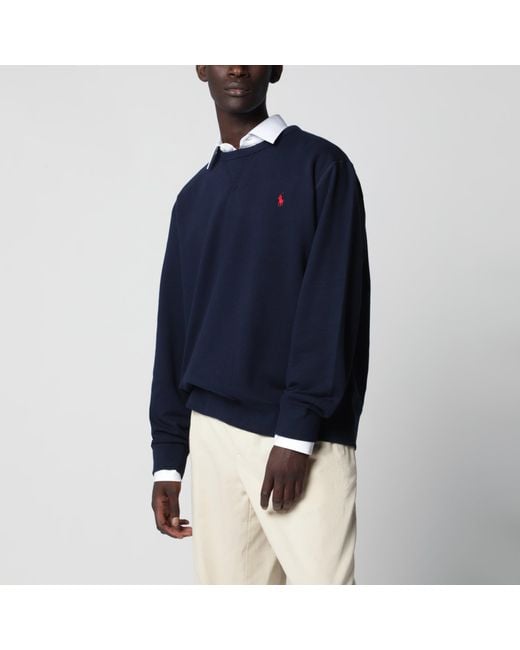 Polo Ralph Lauren Blue Cotton-Blend Crewneck Sweatshirt for men