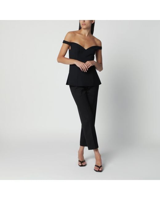 Rohe Black Off-The-Shoulder Top