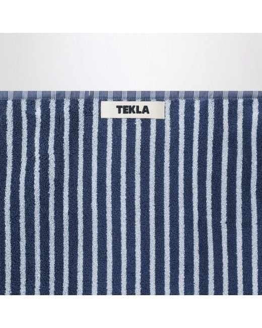 Tekla Blue Striped Guest Towel 30X50 Cm for men