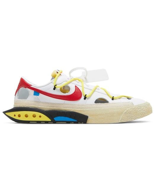 Off white black top red blue yellow shoes