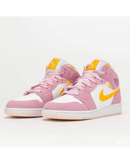 Nike Jordan 1 Mid Se Arctic Pink Gold gs in Black Lyst