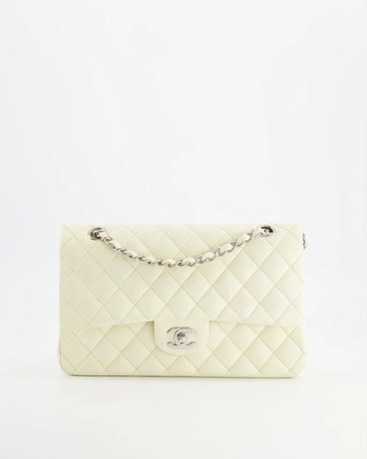 Chanel Cream Quilted Leather Classic Small Double Flap Bag Chanel