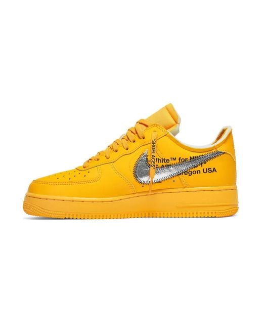 university gold yellow off white air force 1