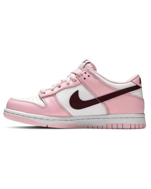 dunk low pink foam red white