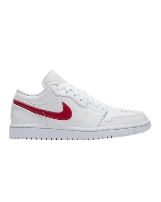 Nike Jordan 1 Low White University Red (w) in Black Lyst