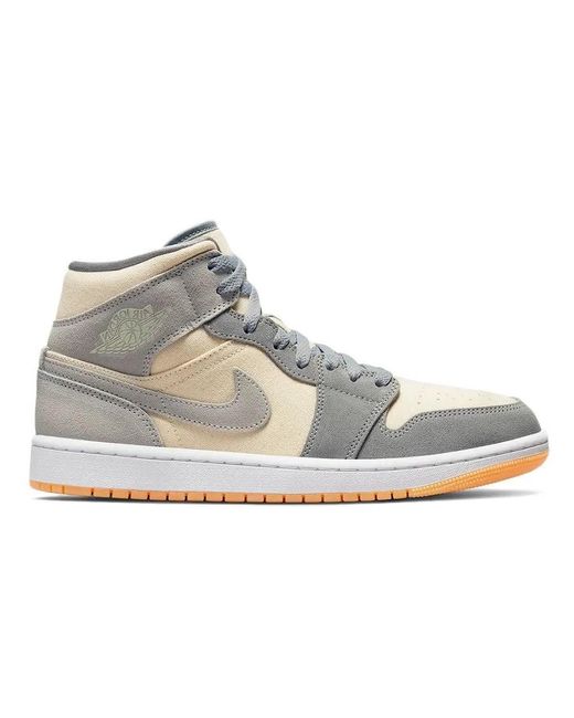 Nike Jordan 1 Mid Cream Grey (m) in Black Lyst