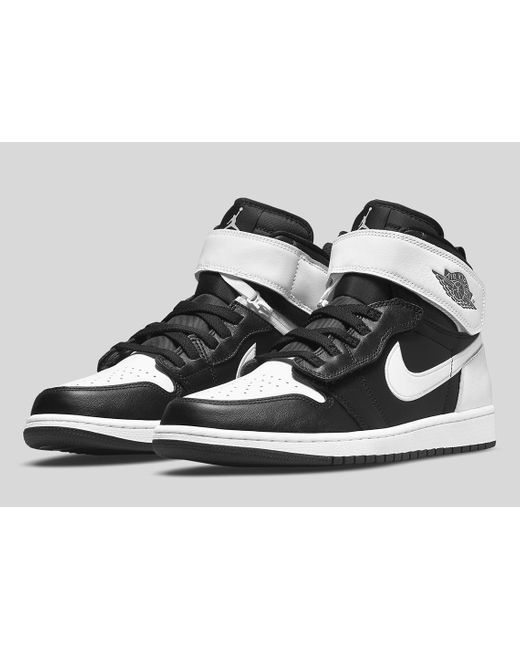 Nike Air Jordan 1 Hi Flyease Black White | Lyst